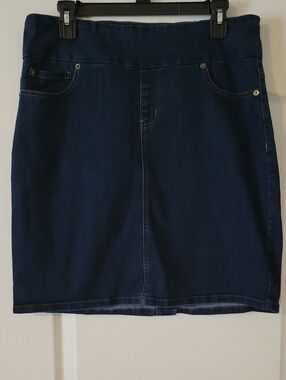 Chadwicks of Boston Dark Blue Denim Skirt - Women's Classic Pencil Style-SZ 12